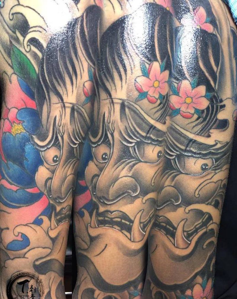 般若纹身图片_手臂新传统纹身图案