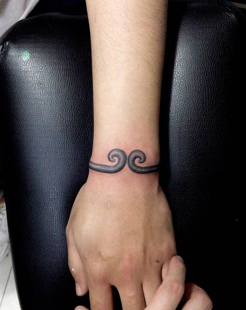 紧箍咒纹身图片_手臂手部新传统欧美写实纹身图案