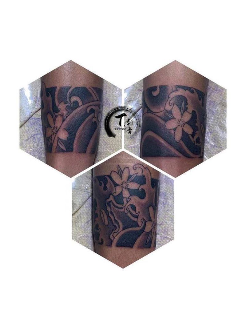 臂环纹身图片_手臂新传统纹身图案