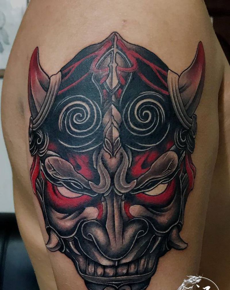 般若纹身图片_肩部手臂纹身图案