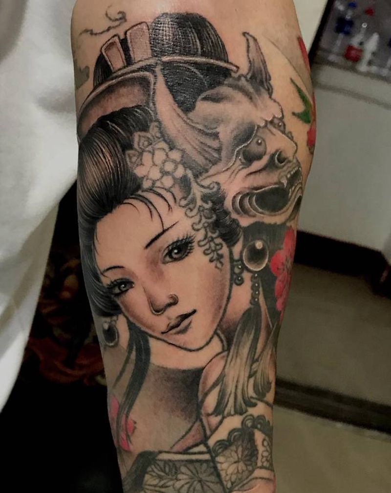 小臂，艺技纹身图片_手臂手部新传统老传统纹身图案