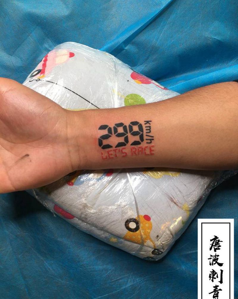 码表纹身图片_手部图腾个人爱好纹身图案