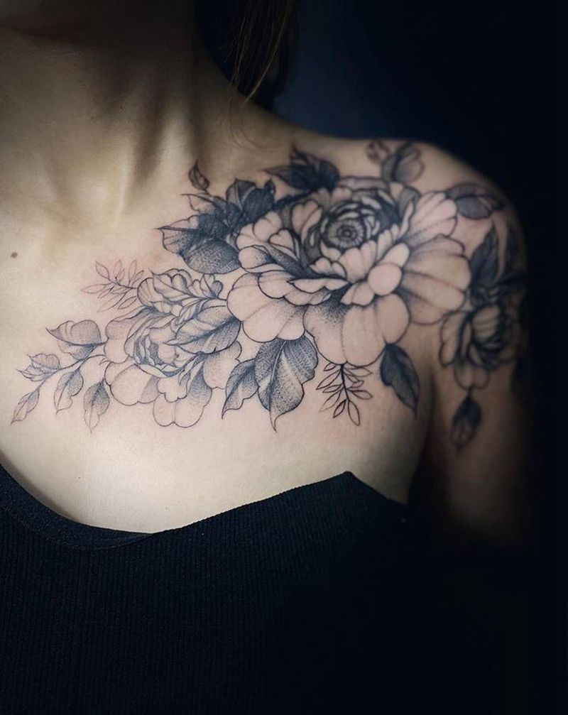 素花纹身图片_素花纹身图案