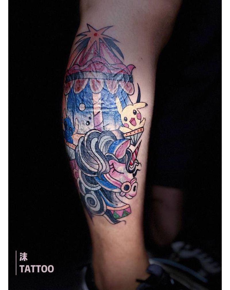 旋转木马纹身图片_Old School纹身图案