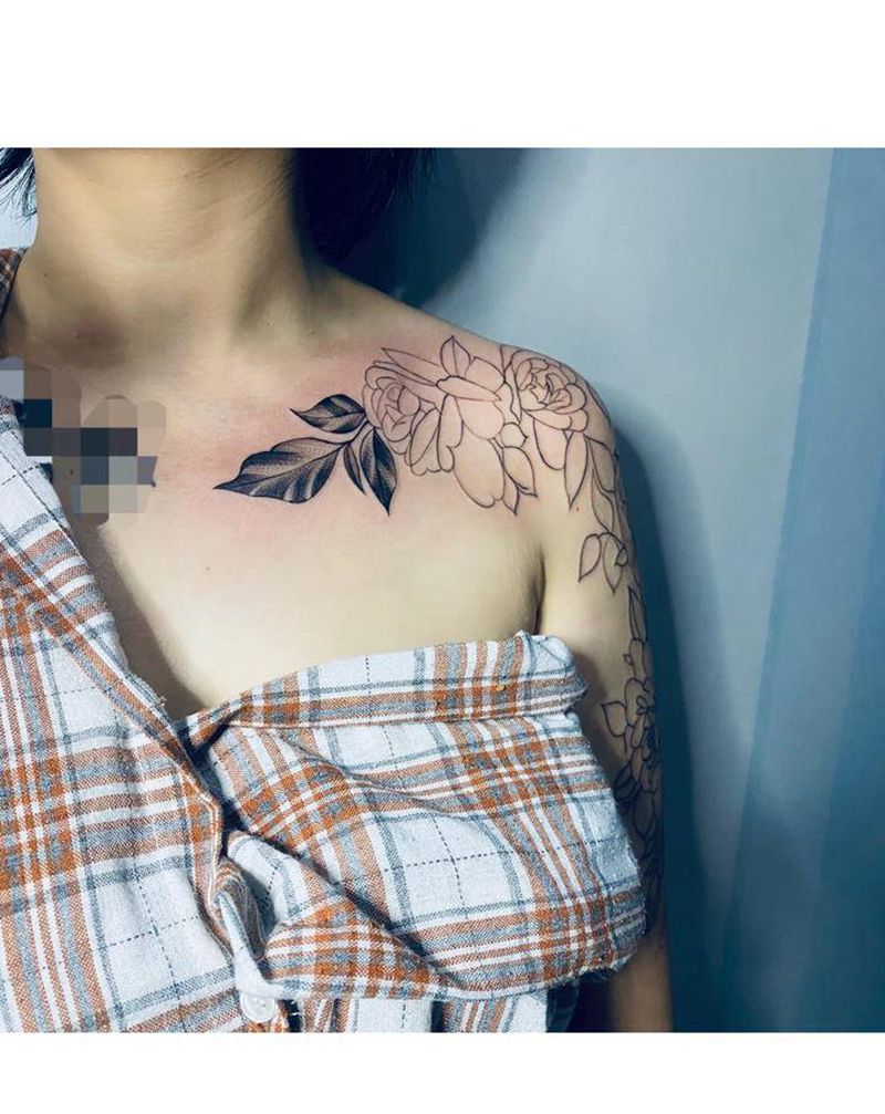 素花纹身图片_点刺纹身图案