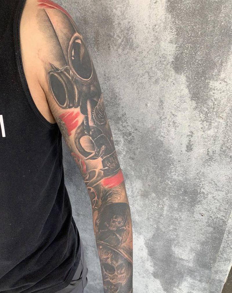 涂鸦纹身图片_手臂欧美写实花体字纹身图案