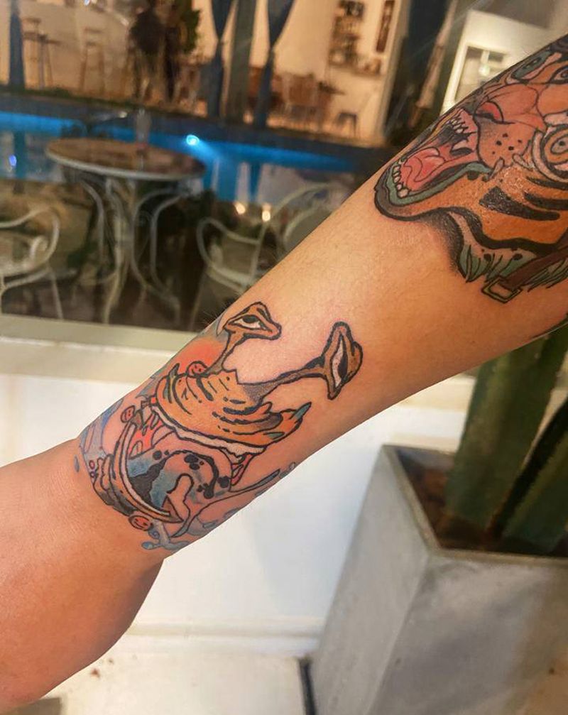 new school牛纹身图片_New School纹身图案