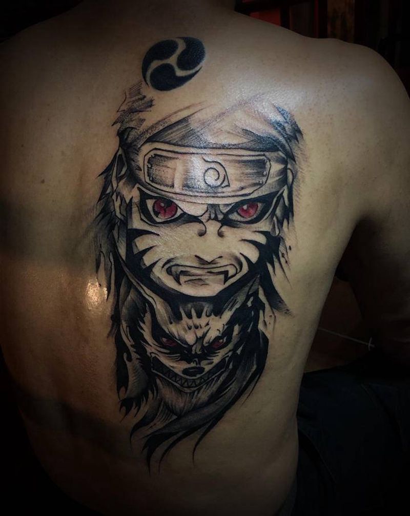 火影纹身图片_背部图腾纹身图案