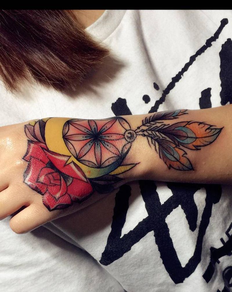 补梦网纹身图片_手臂New School纹身图案