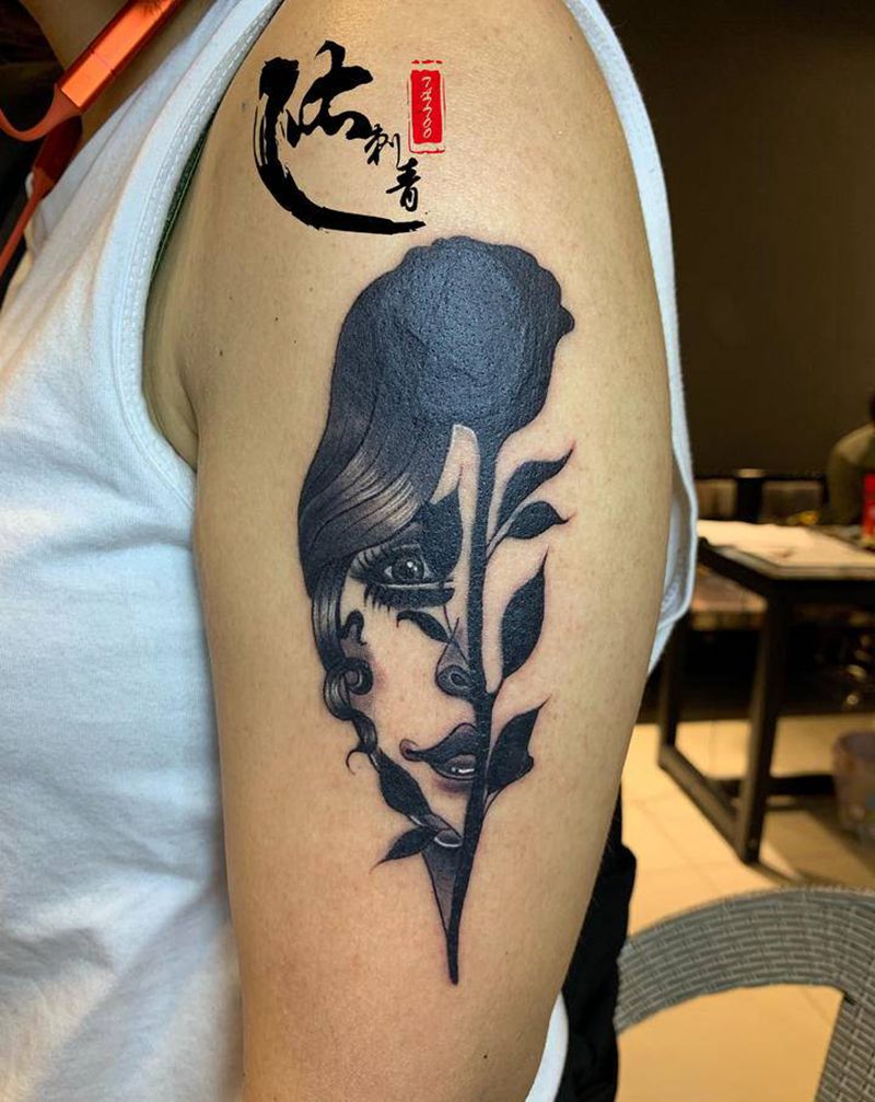 暗黑系列纹身图片_手臂欧美写实纹身图案