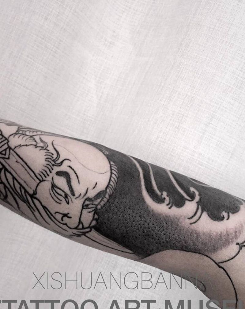 GZTATTOO纹身图片_手臂新传统纹身图案