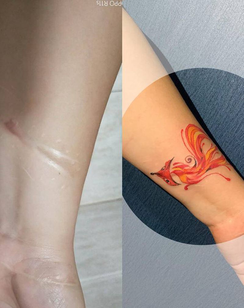 遮盖纹身图片_手臂纹身图案