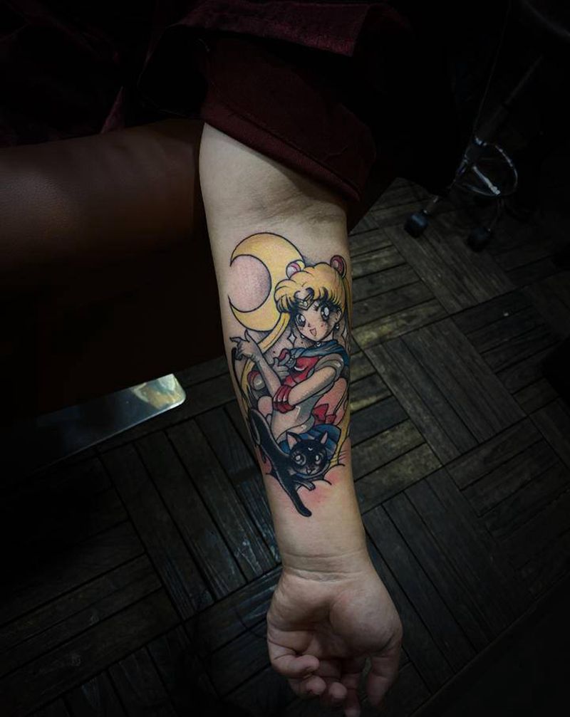 美少女战士纹身图片_手臂纹身图案