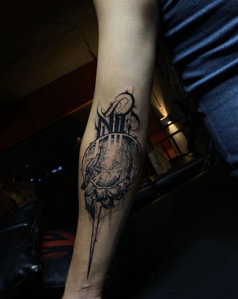 暗黑纹身图片_手臂欧美写实纹身图案