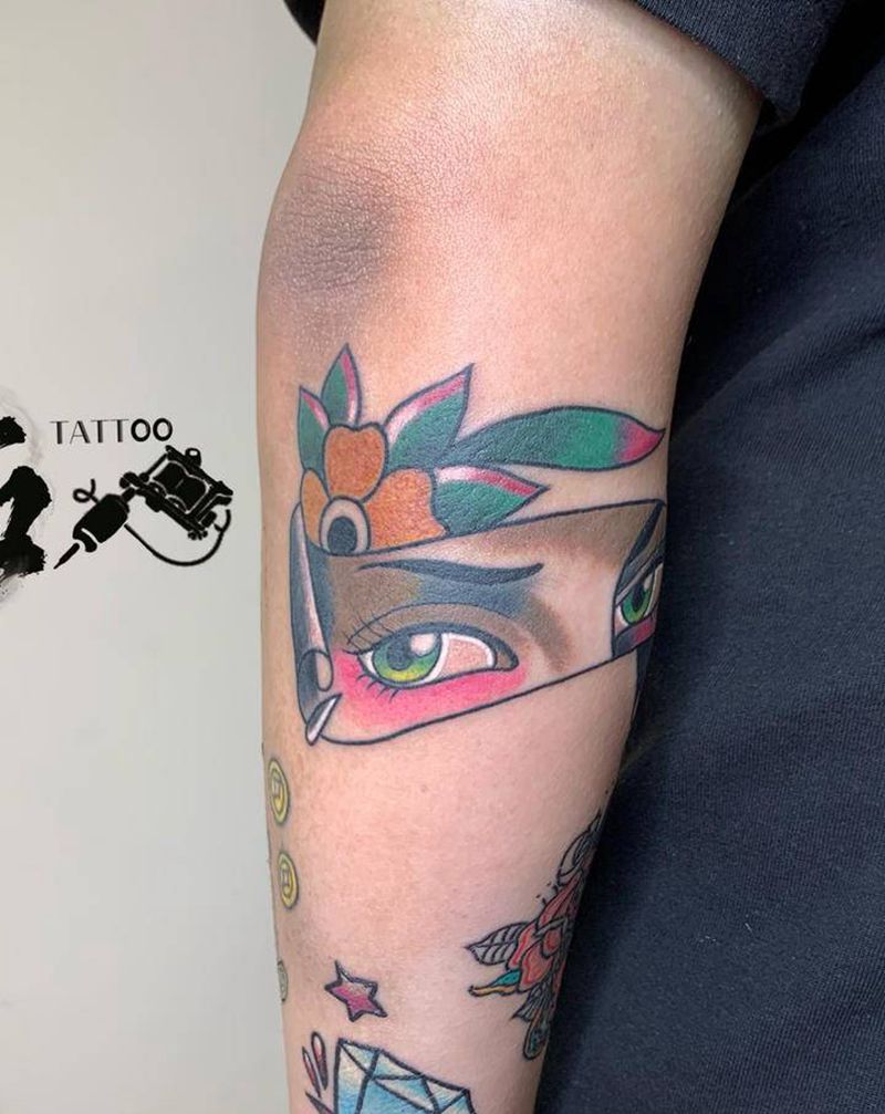 school纹身图片_手臂New School纹身图案