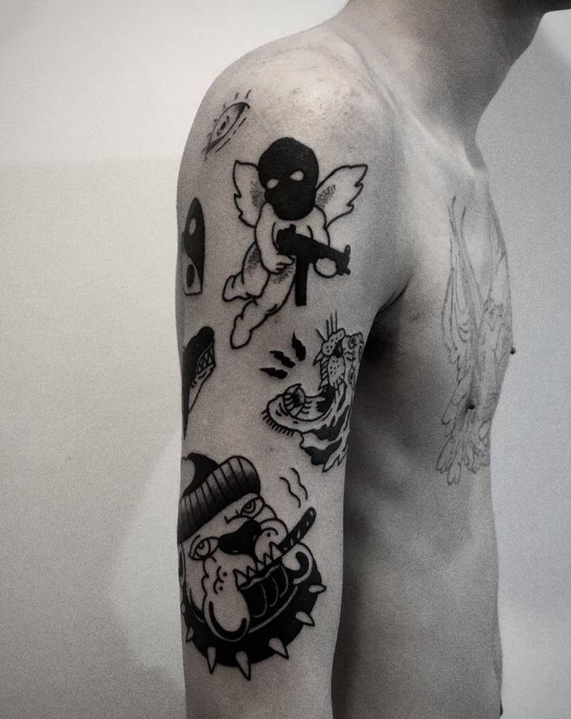 Old school纹身图片_手臂Old School纹身图案