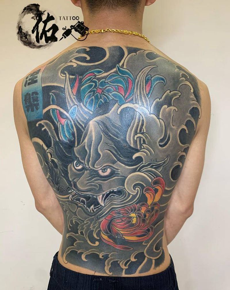 般若 修改纹身图片_背部新传统纹身图案