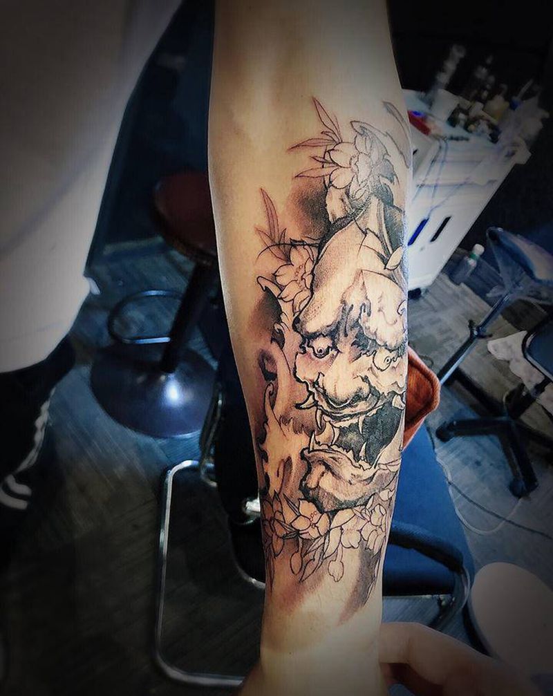 般若纹身图片_手臂新传统纹身图案