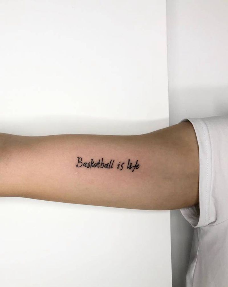 字母，客人自己写的纹身图片_手臂纹身图案