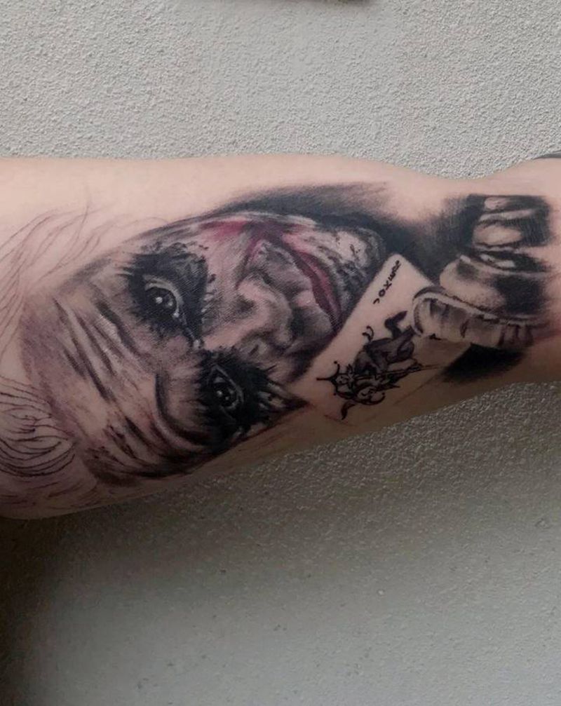 小丑纹身图片_手臂纹身图案