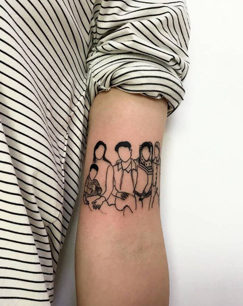 全家福纹身图片_手部手臂纹身图案