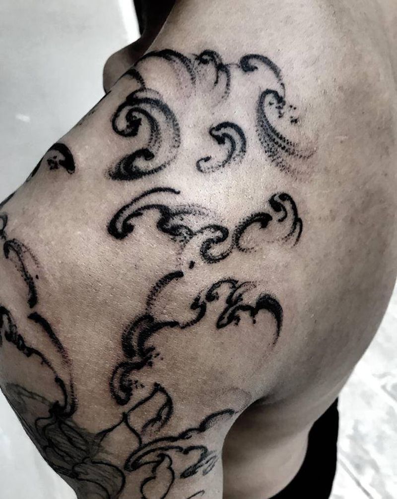 遮盖（未完）纹身图片_新传统纹身图案