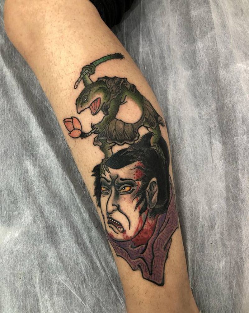 日式纹身图片_脚部纹身图案