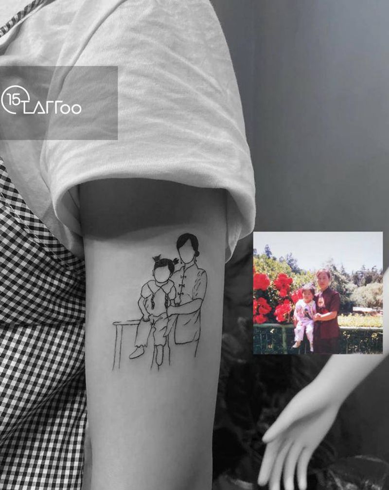 照片轮廓纹身图片_手臂照片轮廓纹身图案