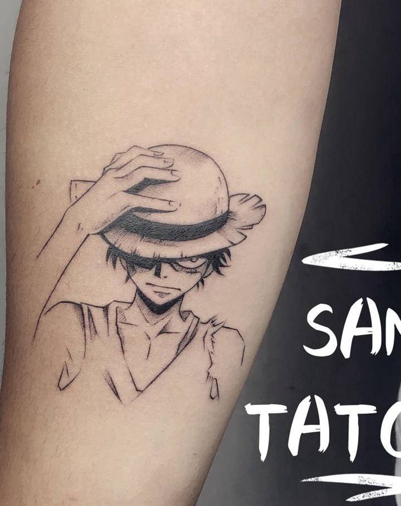 海贼王路飞纹身图片_手臂手部动漫海贼王路飞纹身图案