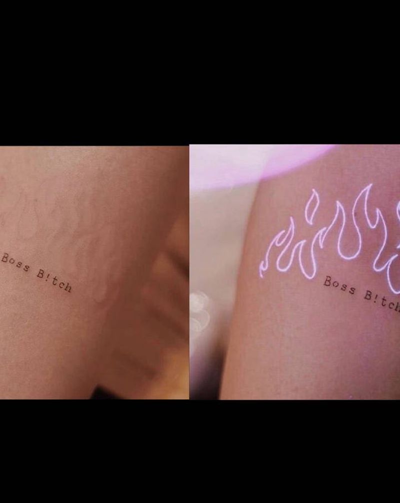 荧光纹身纹身图片_小清新纹身图案