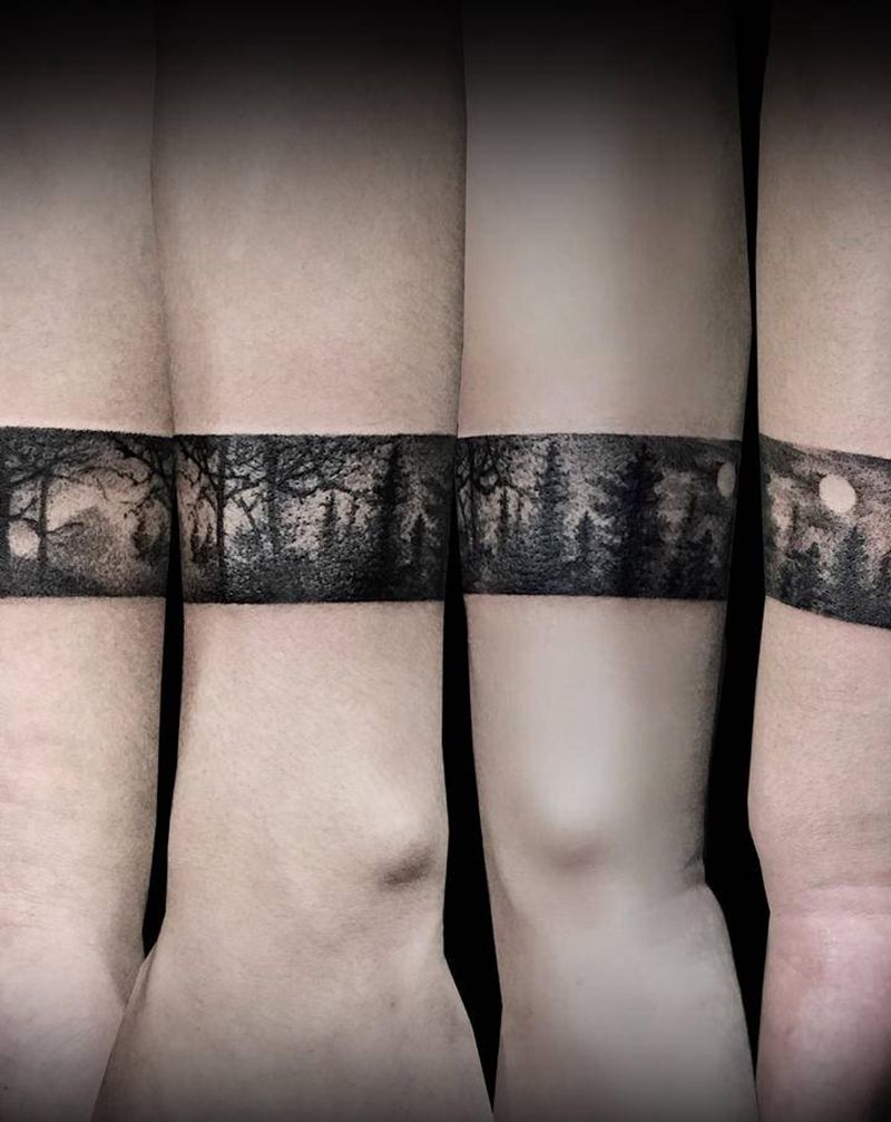 点刺纹身图片_手臂点刺纹身图案