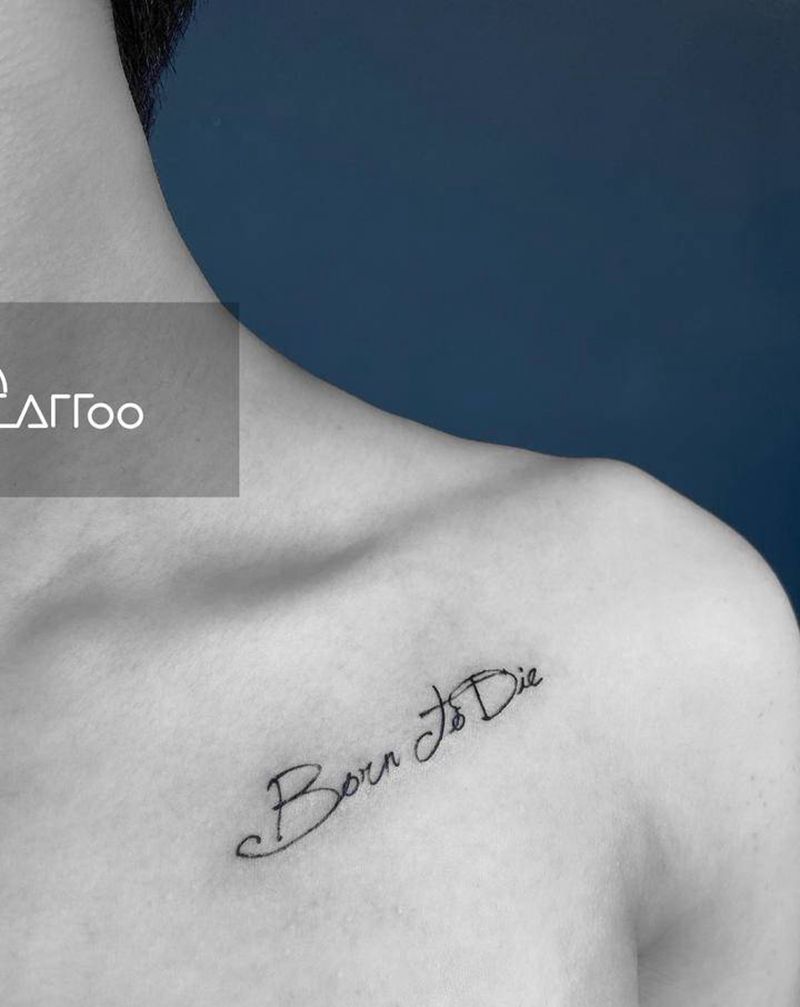 字母纹身图片_胸部纹身图案