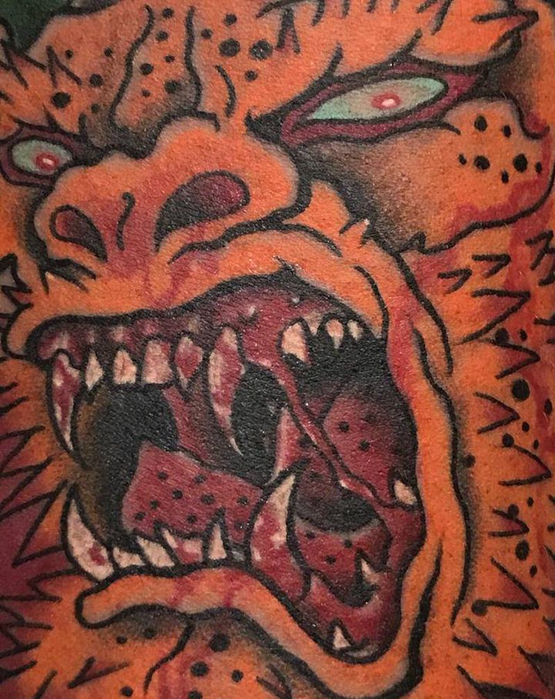 罗刹纹身图片_手臂老传统鬼神纹身图案