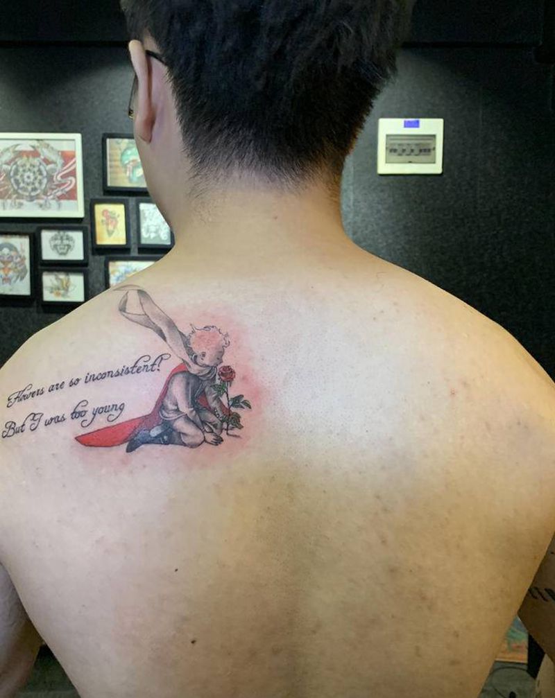 小王子纹身图片_肩部纹身图案