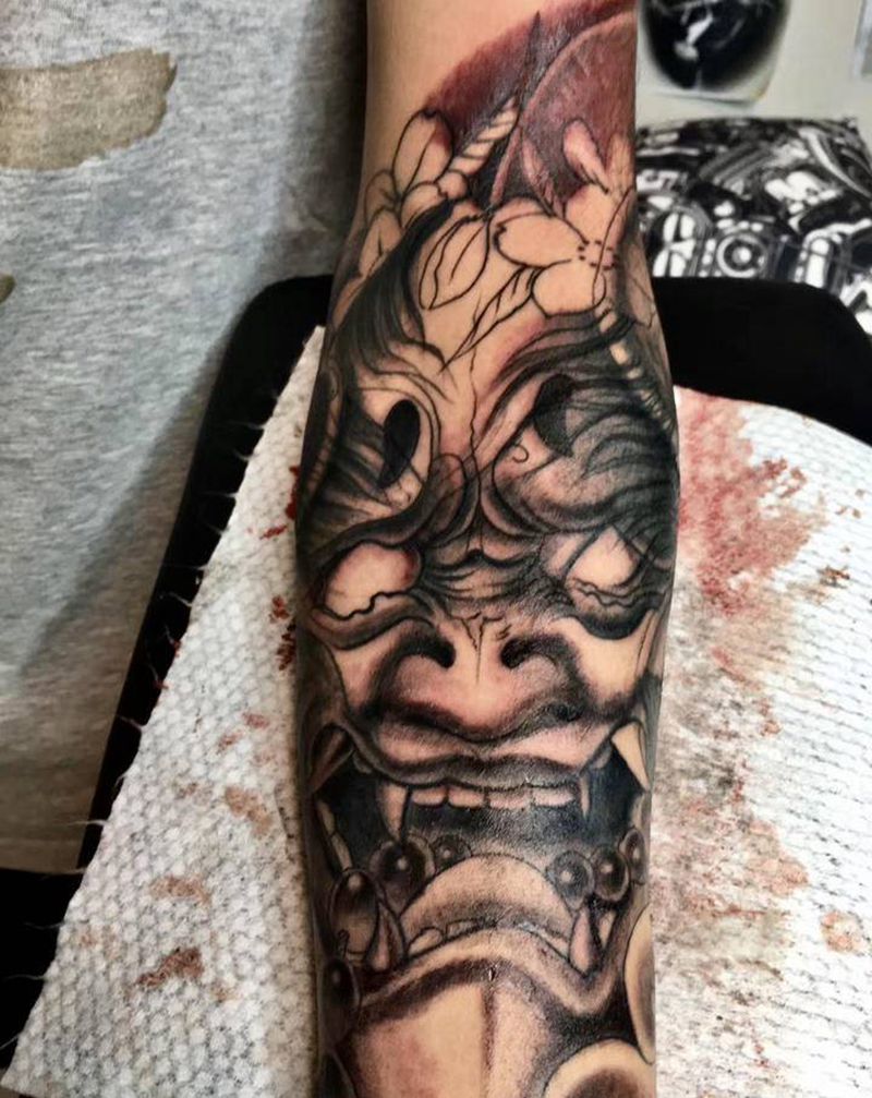 般若纹身图片_手臂新传统纹身图案