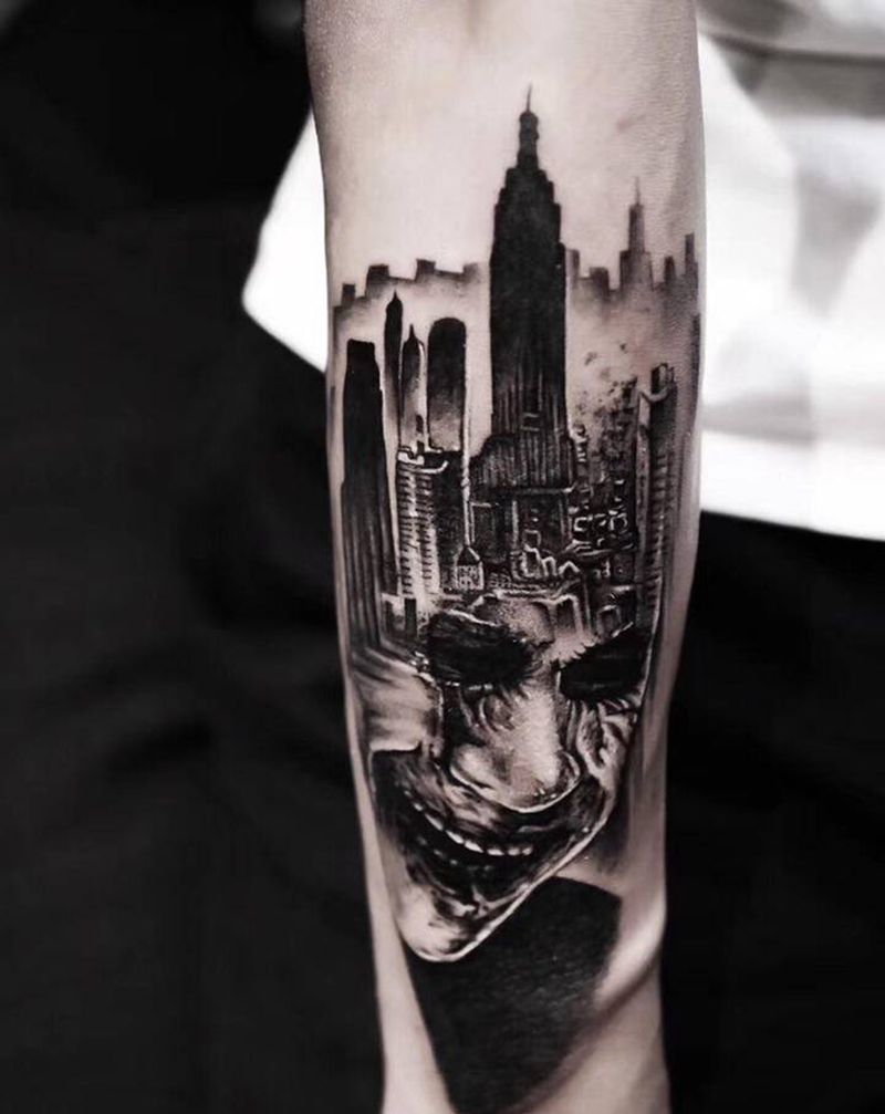 福鱼刺青作品纹身图片_手臂纹身图案