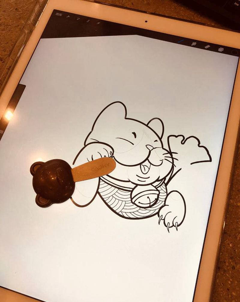 福鱼刺青纹身图片_New School纹身图案