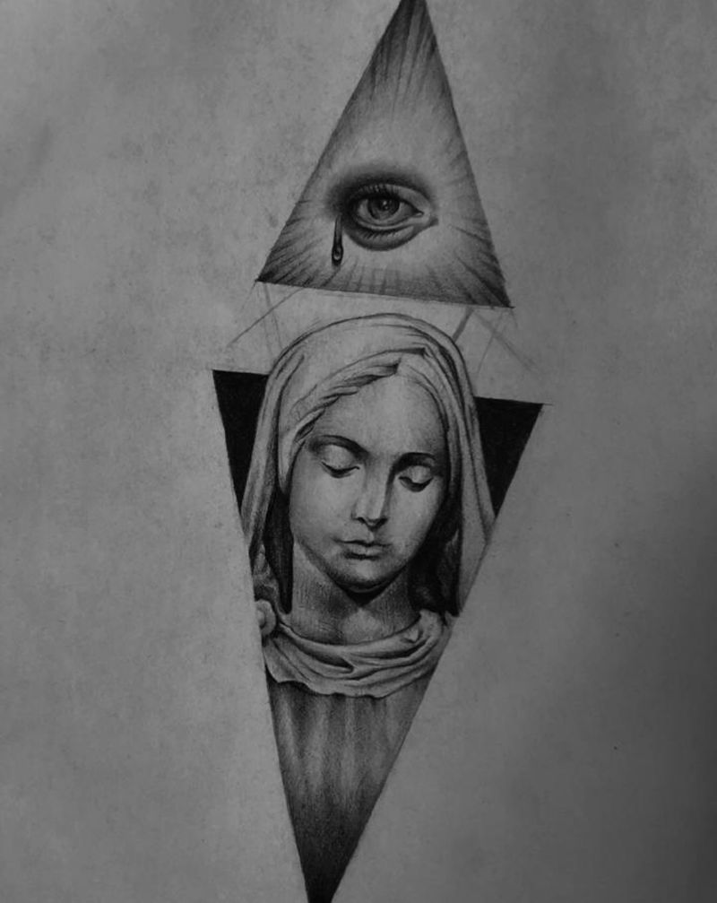 福鱼原创手稿纹身图片_欧美写实纹身图案