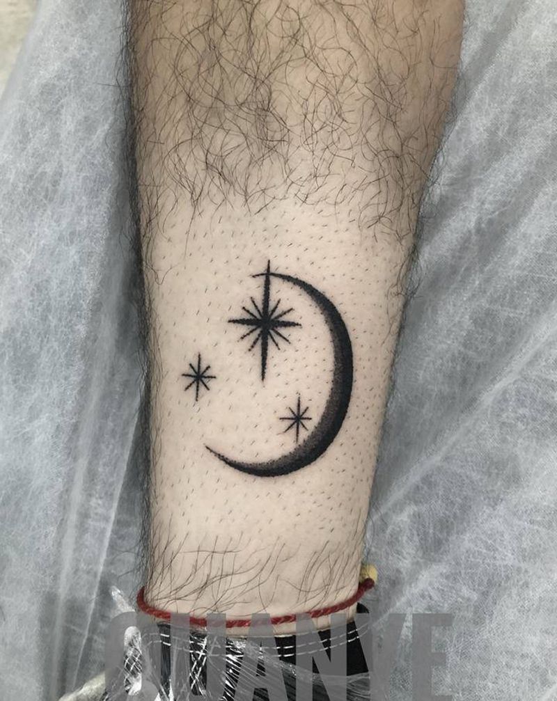 小清新纹身纹身图片_腿部纹身图案