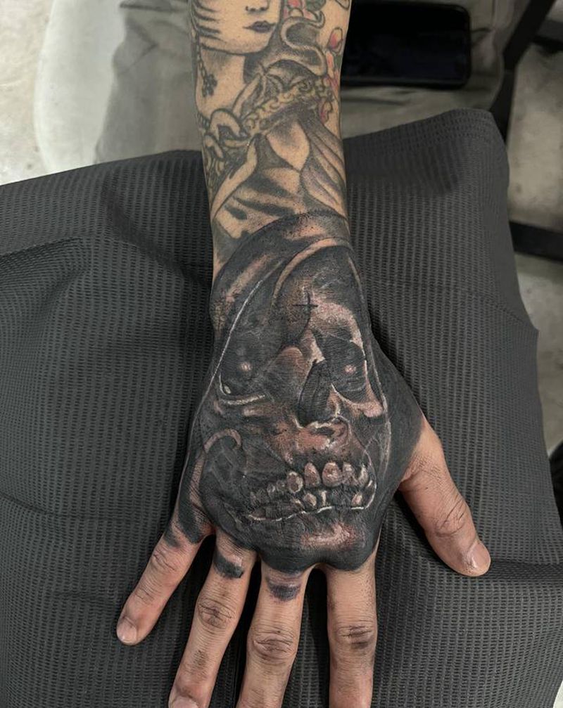 遮盖纹身图片_手部纹身图案