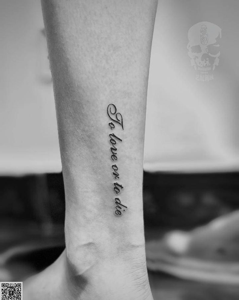 字母纹身纹身图片_腿部脚部纹身图案