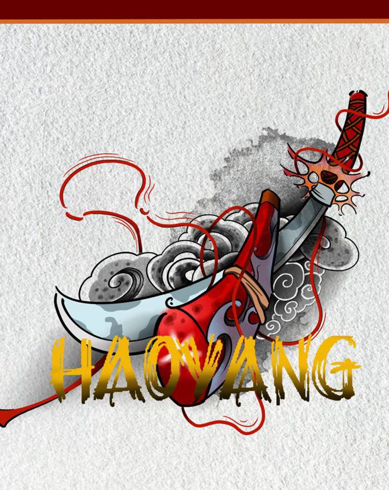 《刀》纹身图片_背部腿部New School水墨纹身图案