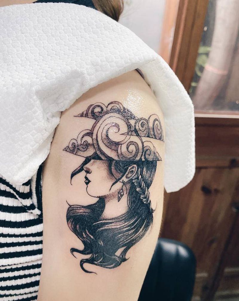 美纹身图片_手臂点刺纹身图案