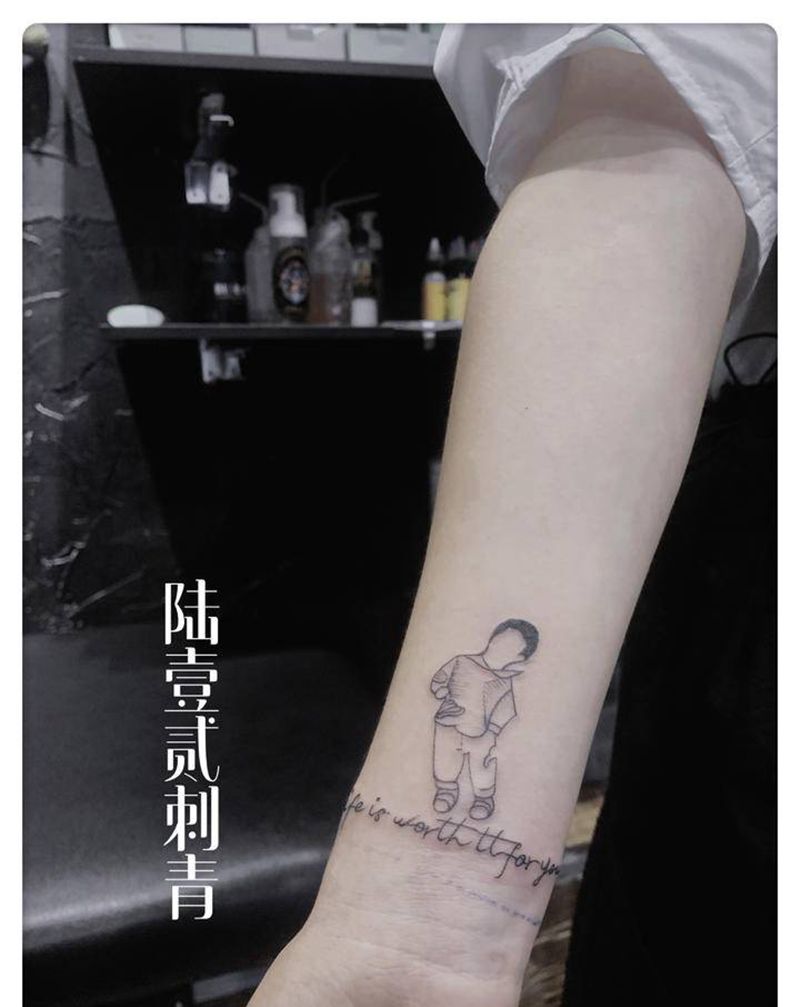 照片简笔画纹身图片_手臂纹身图案
