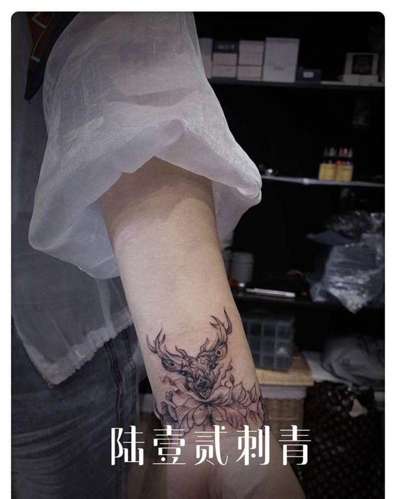 禄头———覆盖疤痕纹身图片_手臂纹身图案