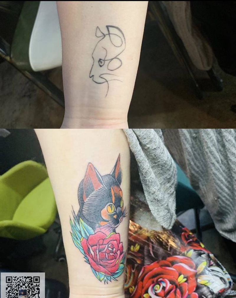 遮盖小纹身纹身图片_手臂Old School纹身图案