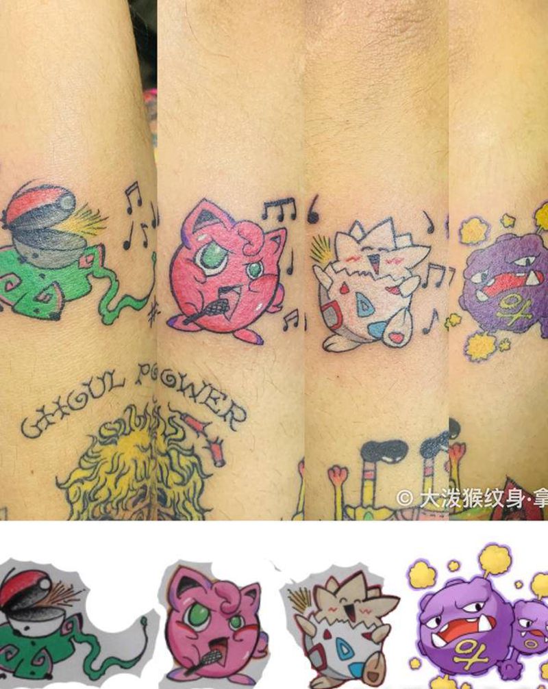 数码宝贝纹身图片_手臂纹身图案