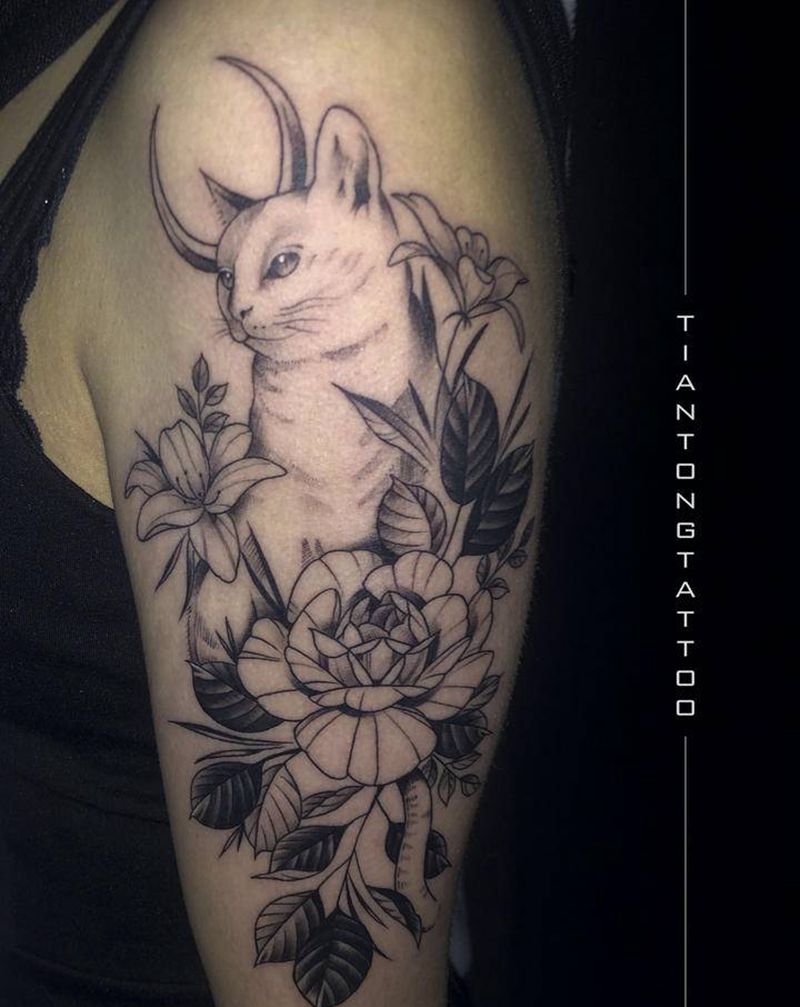 素花纹身图片_手臂几何纹身图案