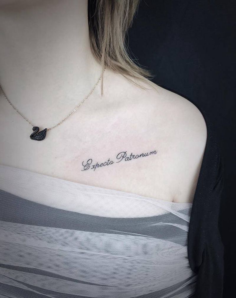 Expecto Patronu纹身图片_胸部艺奴刺域纹身图案