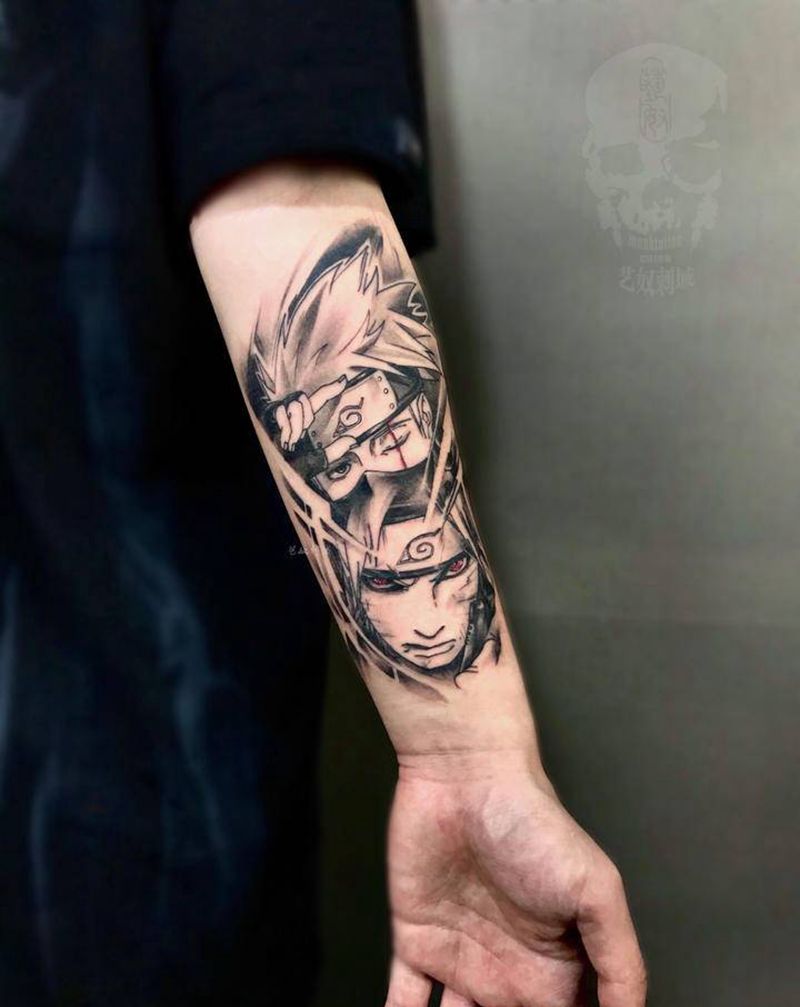设计火影小臂纹身图片_手臂纹身图案